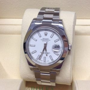 Rolex replica Datejust II 116300 41mm White Dial orologio assemblato
