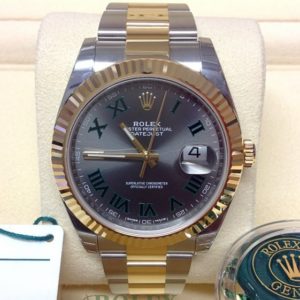 Rolex replica datejust 41 126333 bi-colour wimbledon dial orologio assemblato