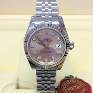Rolex replica Datejust Lady 179174 26mm Pink Diamond Dial orologio assemblato