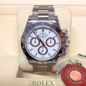 Rolex replica Daytona 116520 Stainless Steel White Dial orologio assemblato
