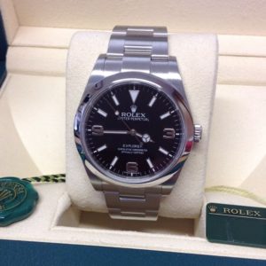 Rolex replica Explorer I 214270 39mm quadrante nero orologio assemblato