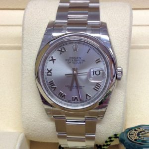 Rolex replica Datejust 116200 36mm Rhodium Dial roman orologio assemblato
