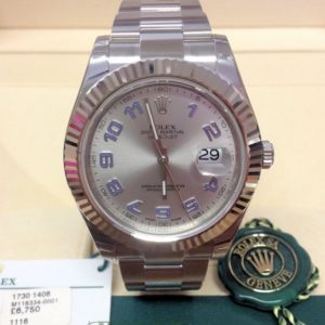 Rolex replica Datejust II 116334 41mm Rhodium Dial orologio assemblato