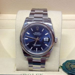Rolex replica Datejust 116200 36mm Blue Baton orologio assemblato