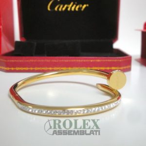 Cartier replica just on clue bracciale oro giallo pavè diamond gioiello assemblato