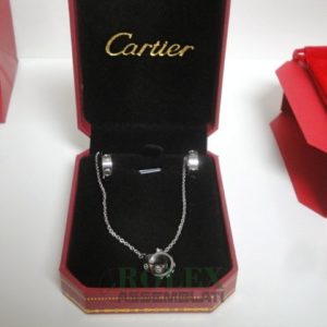 Cartier replica love collier completo orecchini oro bianco gioiello assemblato