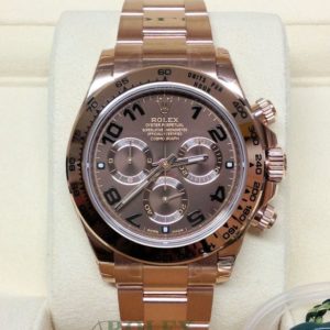 Rolex replica Daytona 116505 Rose Gold Chocolate Dial orologio assemblato