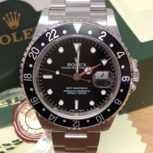 Rolex replica GMT Master II 16710 Black Bezel Unworn orologio assemblato