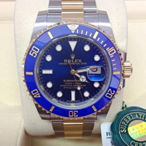 Rolex replica Submariner Date 116613LB Bi-Colour Blue orologio assemblato