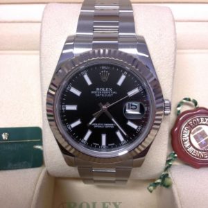 Rolex replica Datejust II 116334 Black Baton Dial orologio assemblato