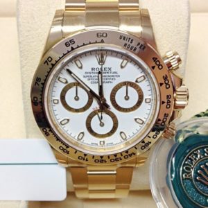 Rolex replica Daytona 116508 Yellow Gold white dial orologio assemblato