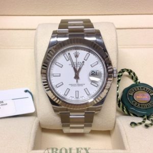 Rolex replica Datejust II 116334 41mm White Baton orologio assemblato
