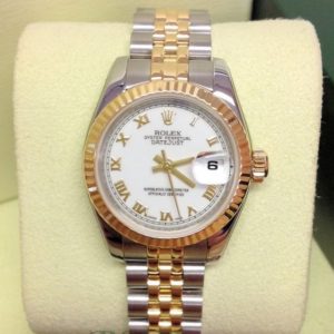 Rolex replica Datejust Lady 79173 26mm White Roman orologio assemblato