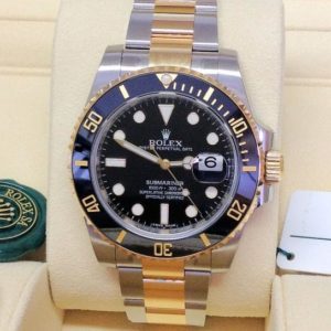 Rolex replica Submariner Date 116613LN Bi-Colour Black orologio assemblato