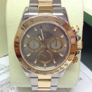 Rolex replica Daytona Bi-Colour 116523 Steel Baton Dial orologio assemblato