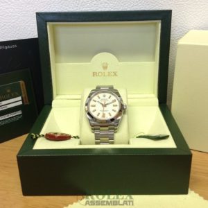 Rolex replica Milgauss White Dial 116400 orologio assemblato