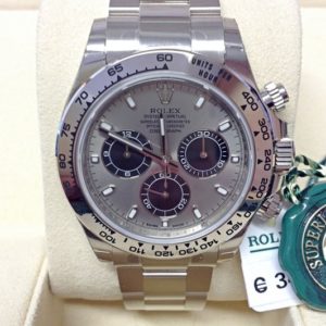 Rolex replica Daytona 116509 White Gold Steel Dial orologio assemblato