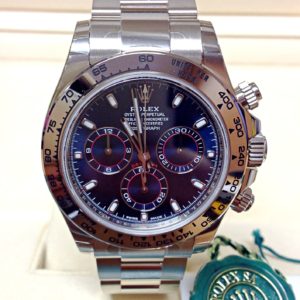 Rolex replica Daytona 116509 White Gold Blue Dial orologio assemblato