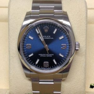 Rolex replica Oyster Perpetual 114200 34mm Blue Dial orologio assemblato