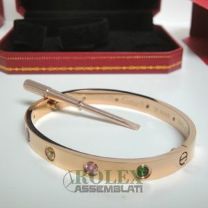 Cartier replica love bracciale oro rosa 10 diamandi gioiello assemblato