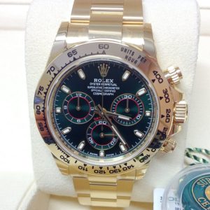 Rolex replica Daytona 116508 Yellow Gold Green Dial orologio assemblato