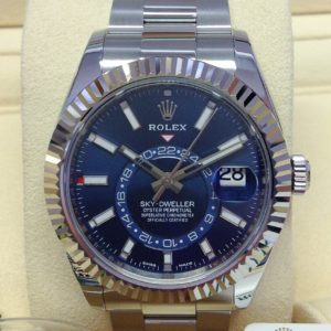 Rolex replica Sky-Dweller 326934 Stainless Steel Blue orologio assemblato