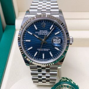 Rolex replica assemblato Datejust 36mm 126234 Blue dial Fluted Motif new