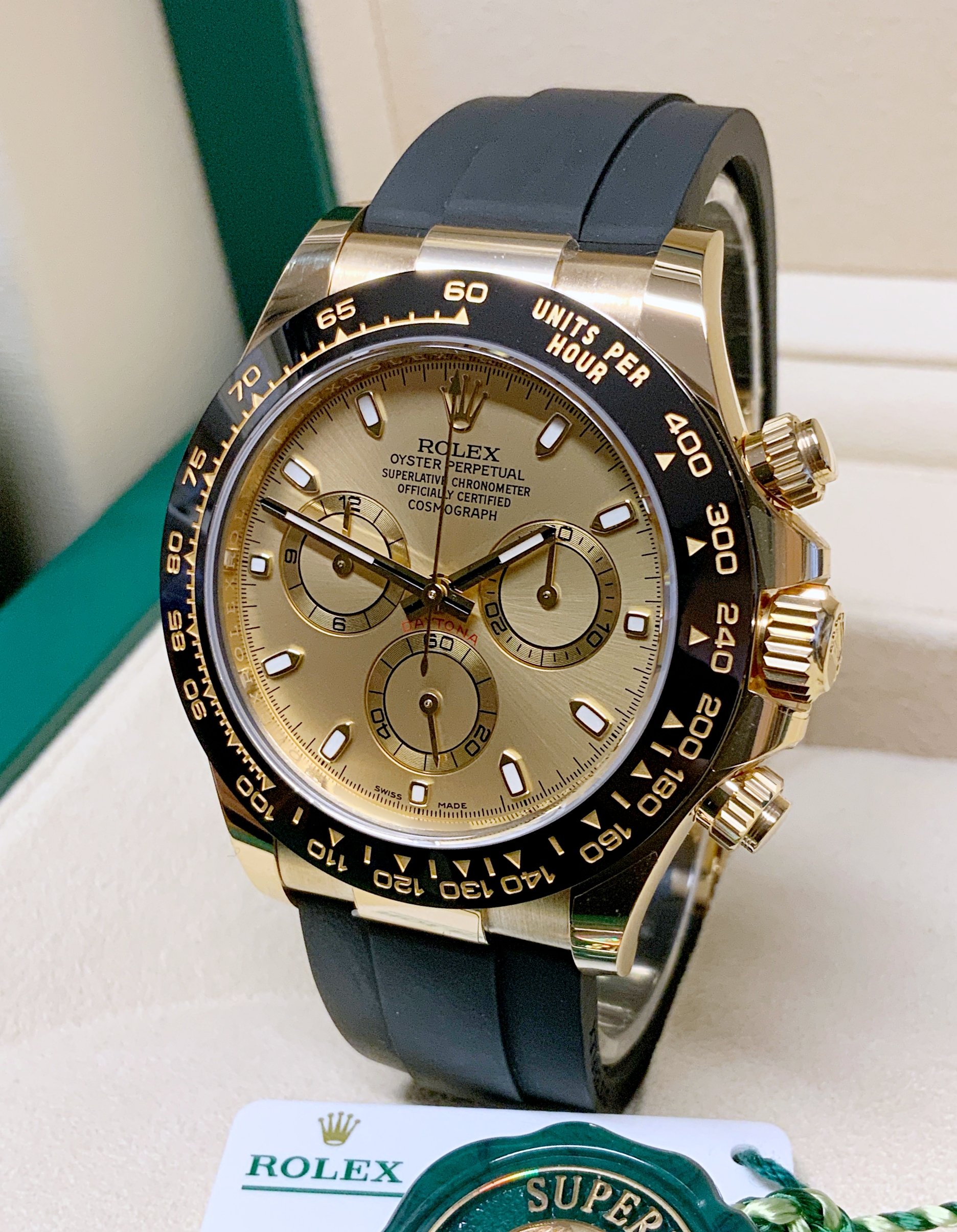 Rolex replica daytona oysterflex 116518ln champagne dial3