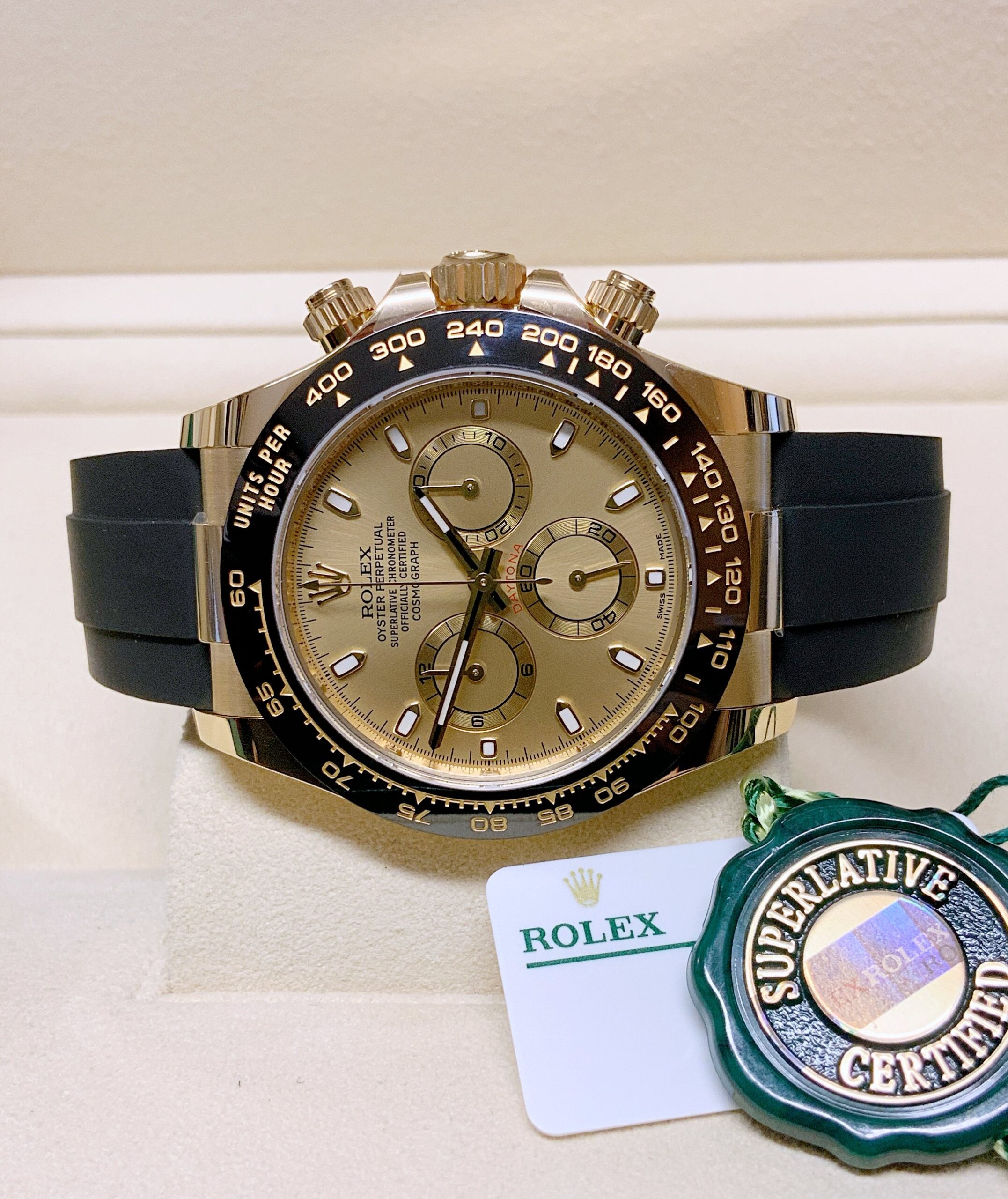 Rolex replica daytona oysterflex 116518ln champagne dial5