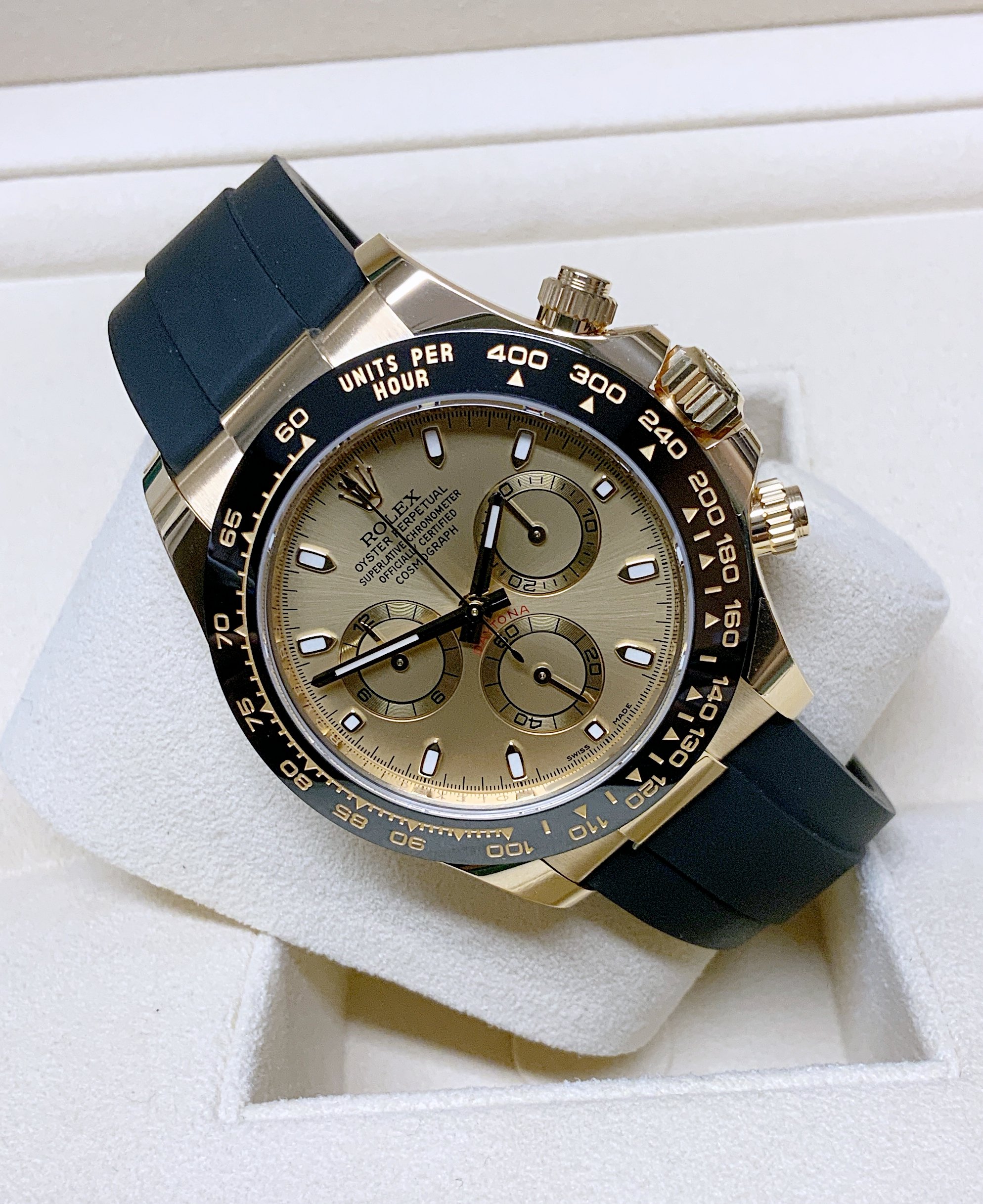 Rolex replica daytona oysterflex 116518ln champagne dial7