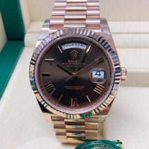 Rolex assemblato Day-Date choco 40 ref. 228235 Rose Gold