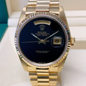 Rolex assemblato Day-Date 18238 Yellow Gold Onyx dial