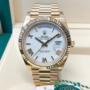 Rolex assemblato Day-Date 40 ref. 228238 Yellow Gold White roman dial