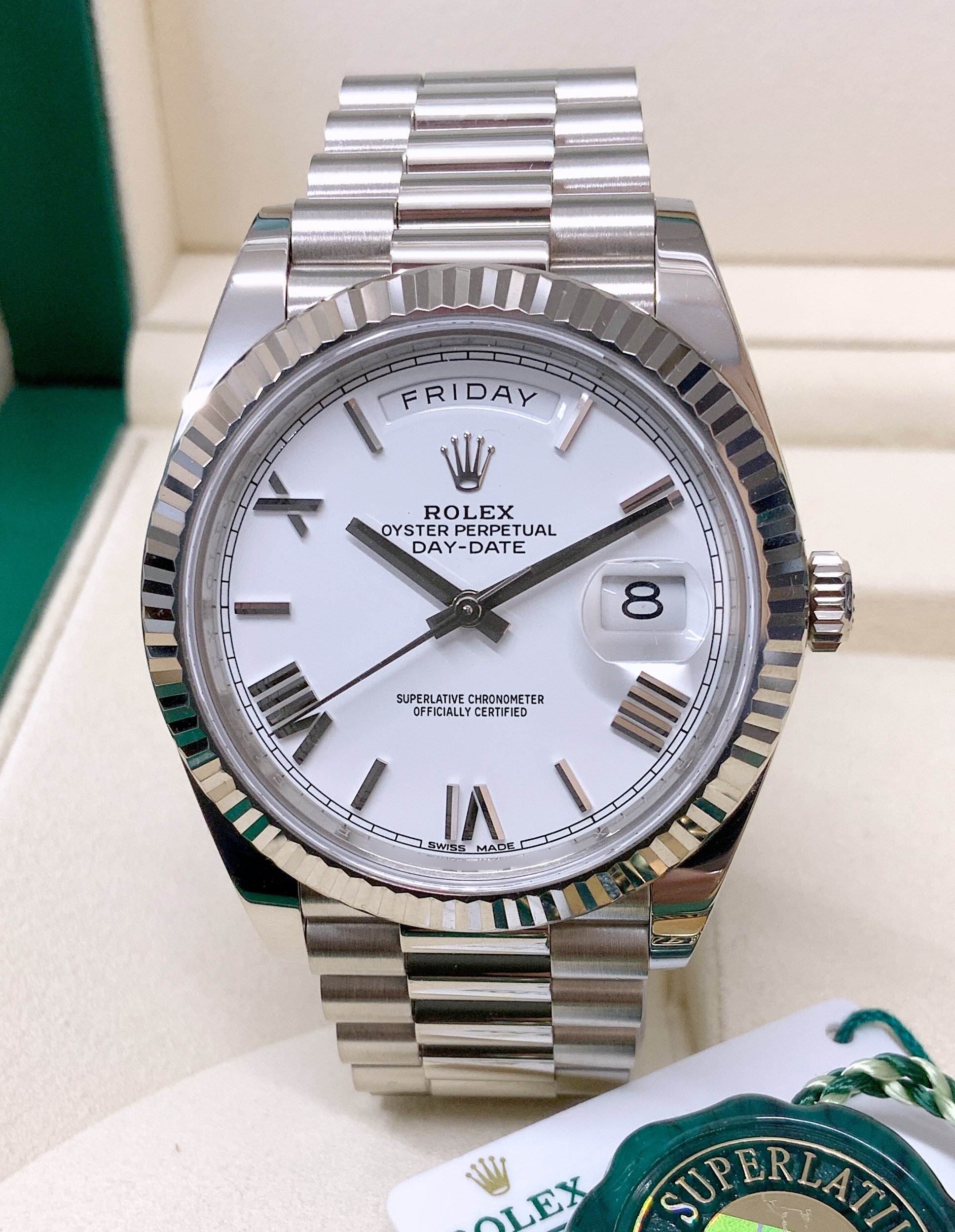 Rolex replica Day-Date 40 228239 White Gold-1