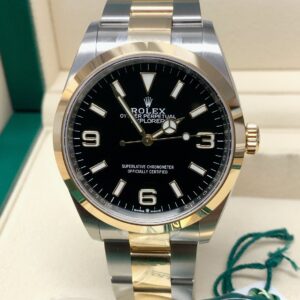 Rolex replica Explorer I 36mm 124273 Black Dial acciaio oro orologio assemblato