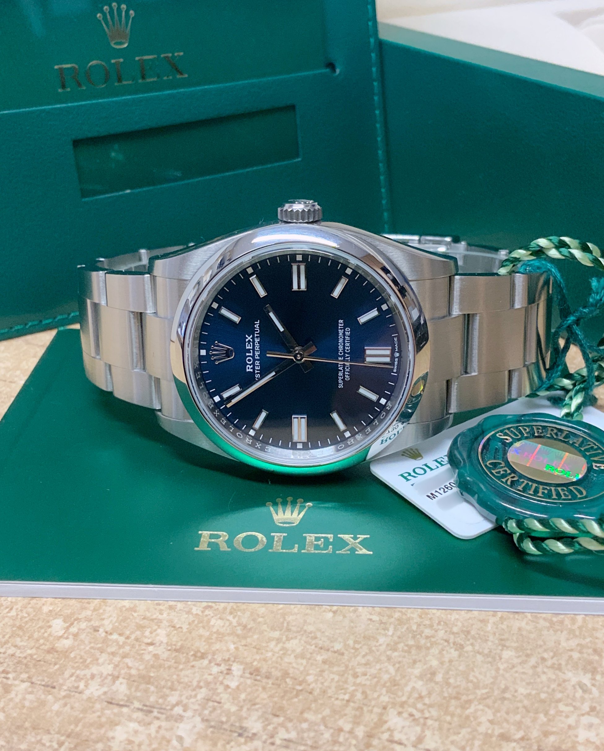 Rolex replica Oyster Perpetual 36 126000 Blue Dial-3