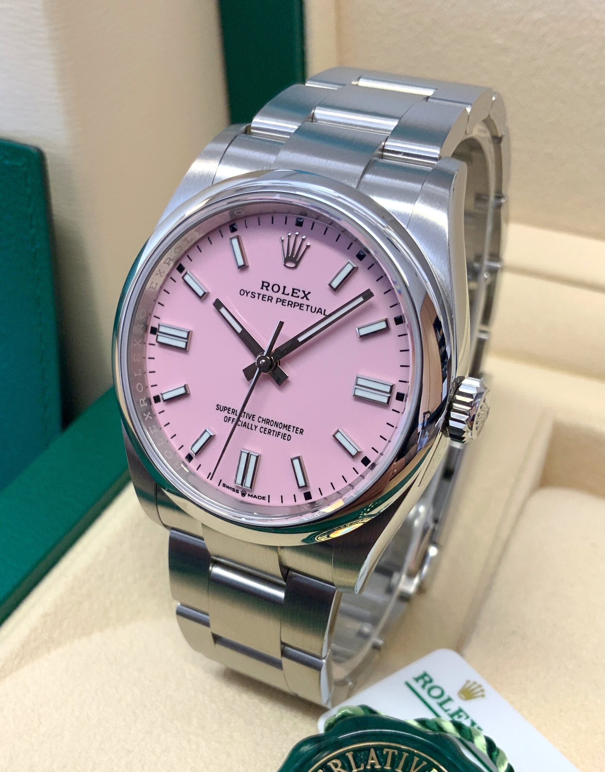 Rolex replica Oyster Perpetual 36 126000 Candy Pink-7
