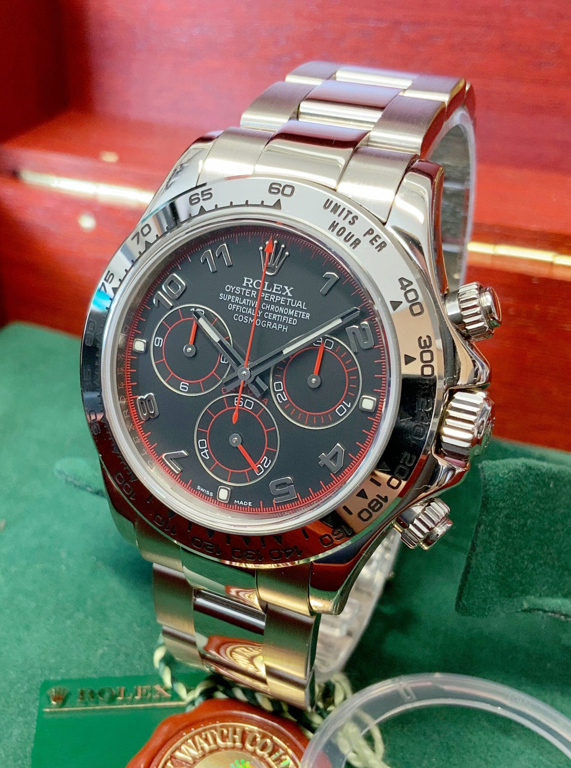 Rolex replica daytona ref. 116509 oro bianco racing dial1