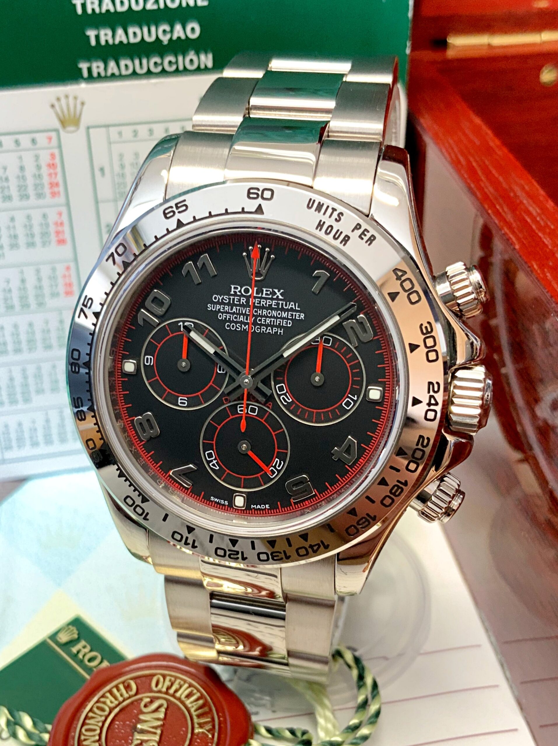 Rolex replica daytona ref. 116509 oro bianco racing dial4