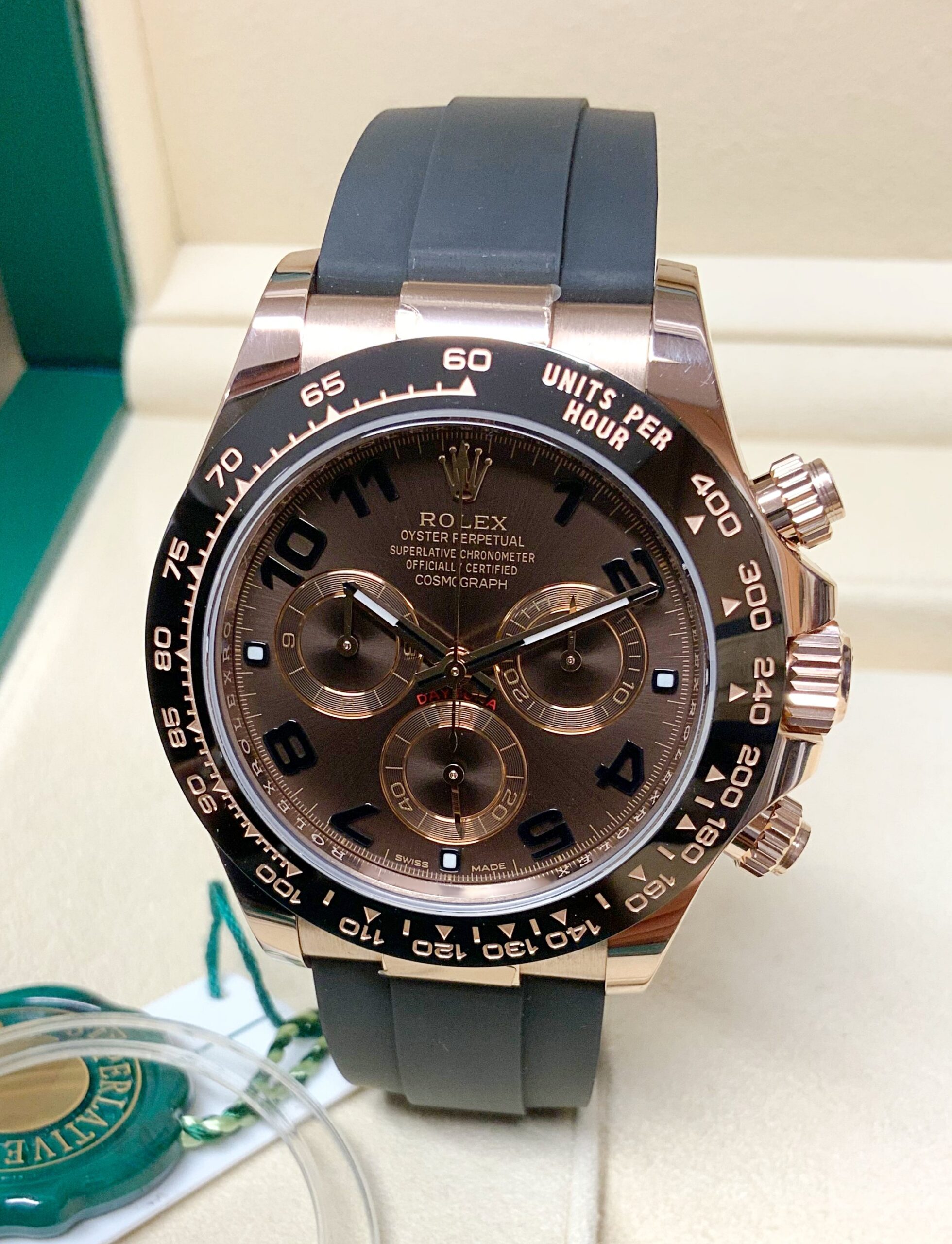 Rolex replica daytona ref. 116515LN chocolate arabic dial9
