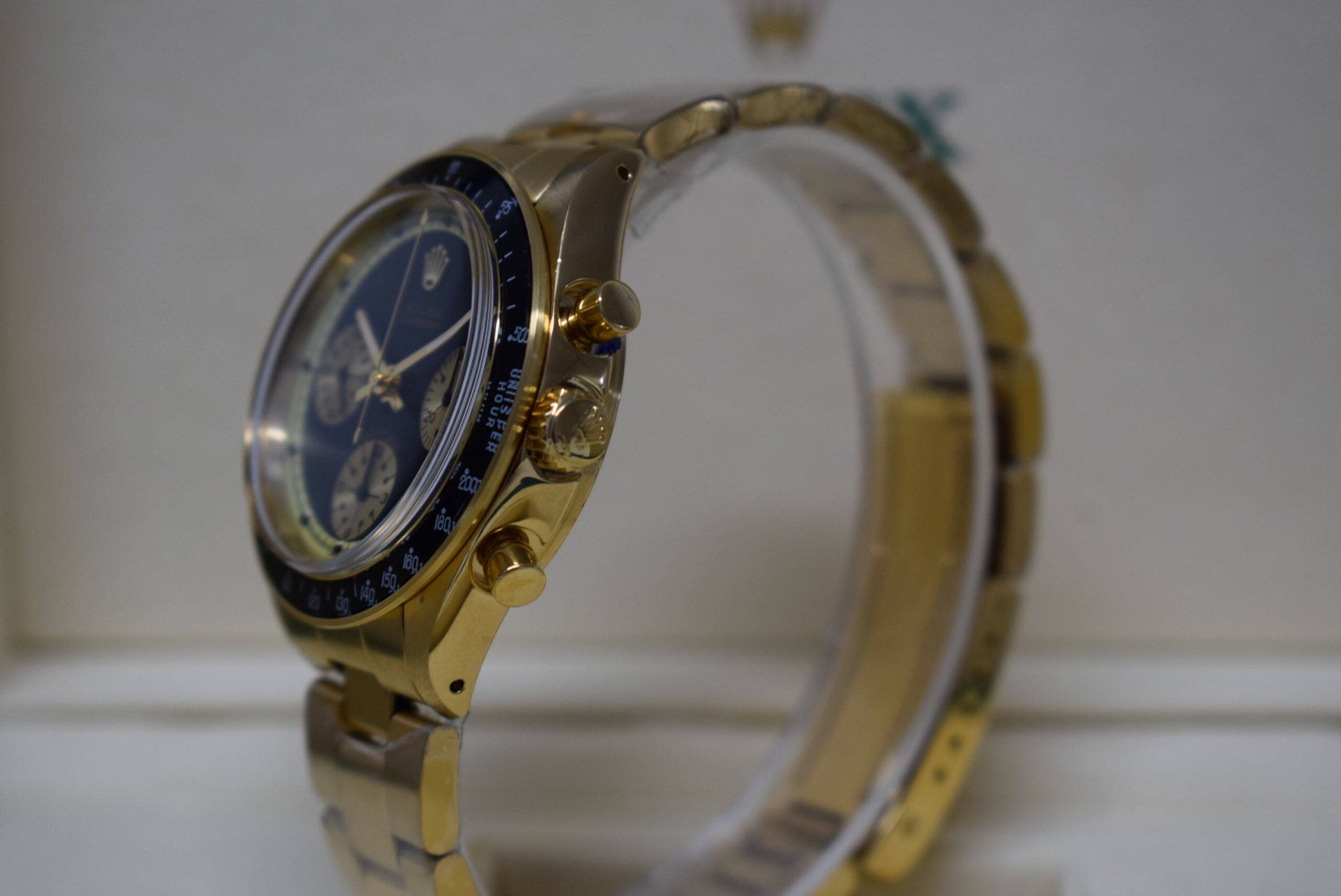 Rolex replica vintage daytona 6264 paul newman john player special oro black dial6