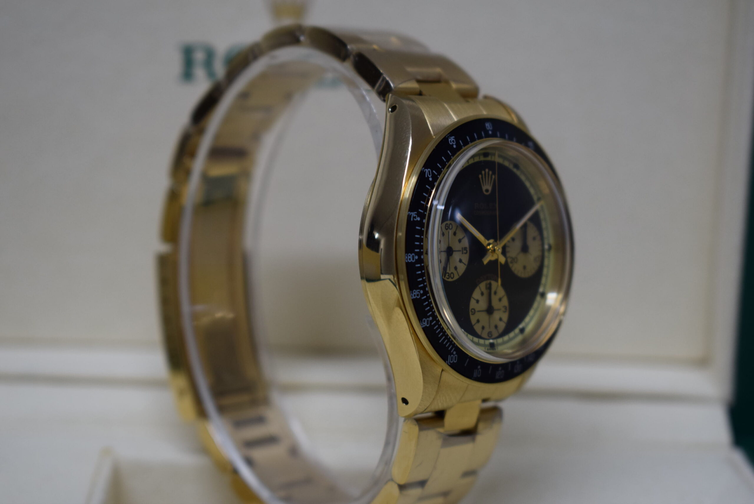 Rolex replica vintage daytona 6264 paul newman john player special oro black dial7