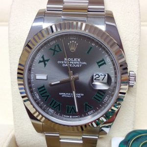 Rolex replica datejust 41 126334 wimbledon dial orologio assemblato