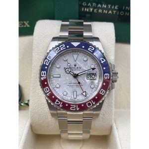Rolex assemblato GMT Master II 116719BLRO white gold meteorite dial