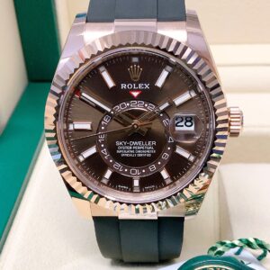 Rolex replica assemblato Sky-Dweller 326235 Rose Gold Oysterflex