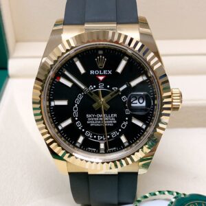 Rolex replica assemblato Sky-Dweller 326238 Yellow Gold Oysterflex
