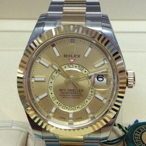 Rolex replica assemblato Sky-Dweller 326933 Bi-Colour gold dial