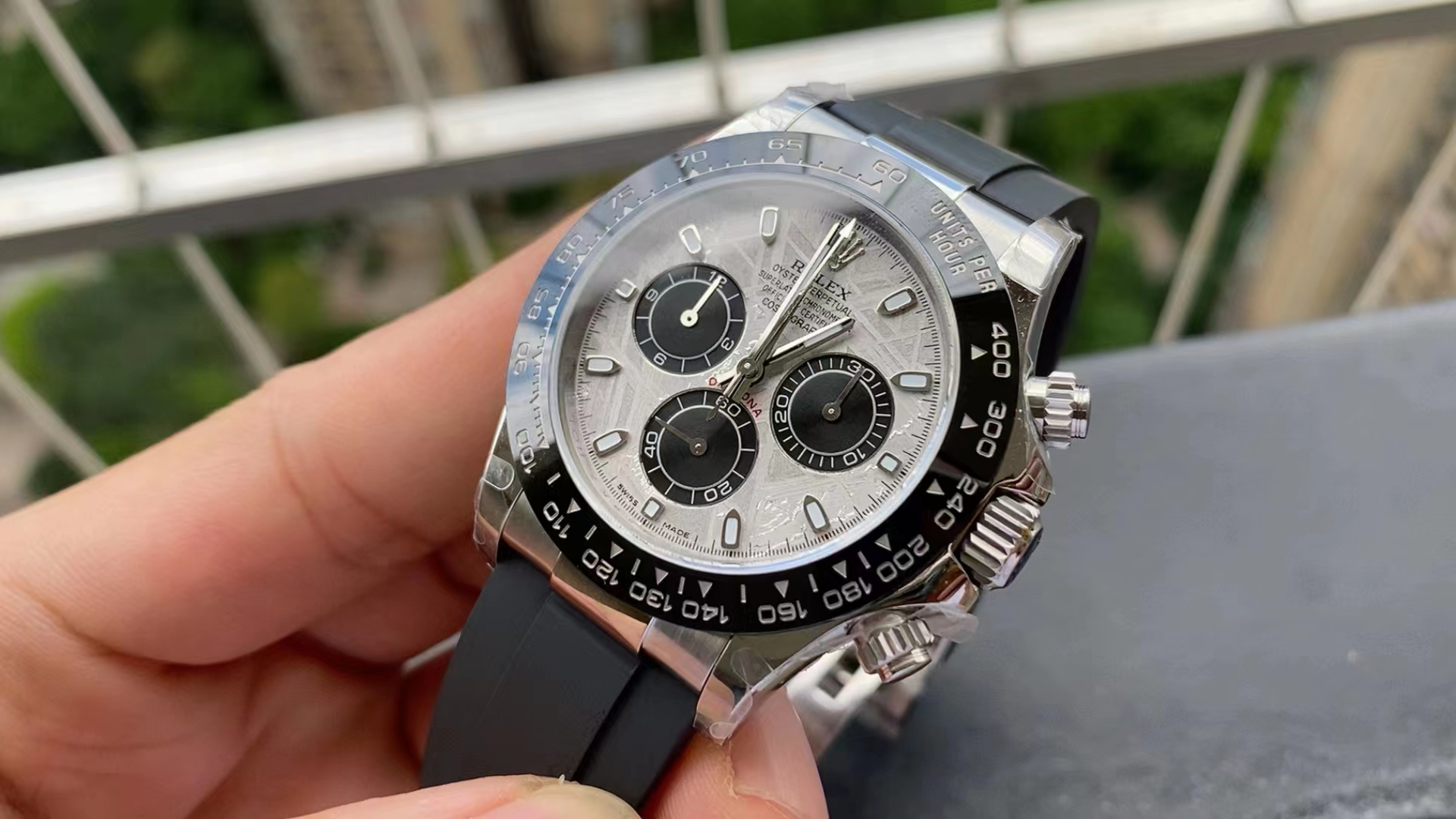 Rolex replica daytona 116519 meteorite white gold1