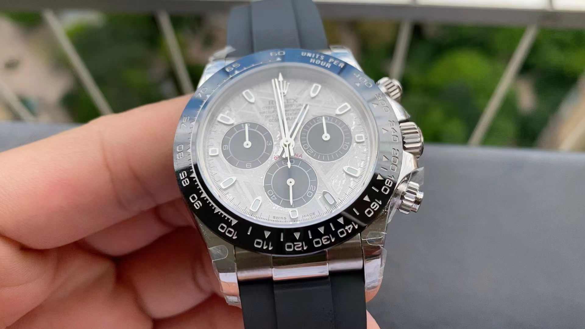 Rolex replica daytona 116519 meteorite white gold2