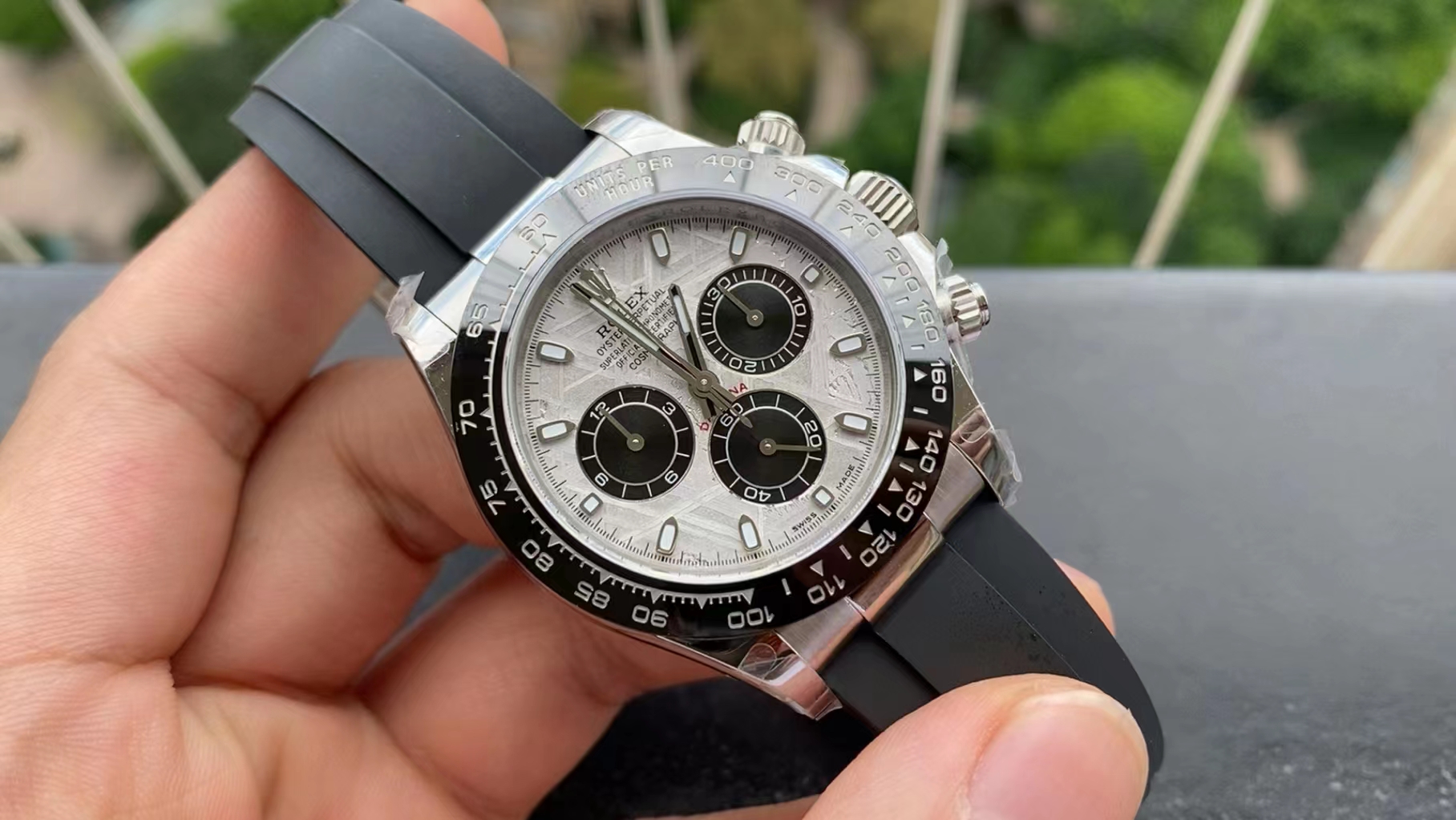 Rolex replica daytona 116519 meteorite white gold3
